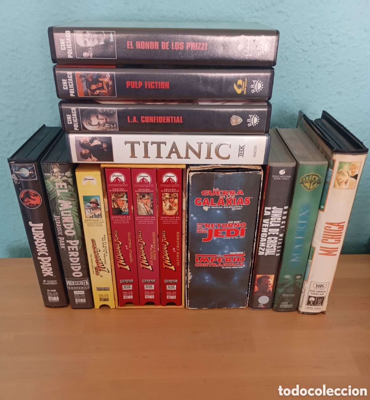 Cine: 16 Cintas VHS Star Wars Guerra de las Galaxias Indiana Jones Jurassic Park Pulp Fiction Titanic ..