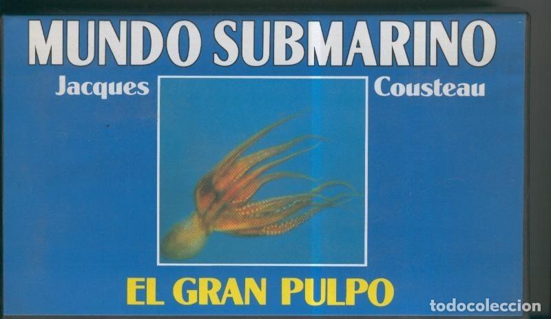 Cine: Video VHS: Jacques Cousteau: Mundo Submarino numero 19: El gran pulpo - Varios