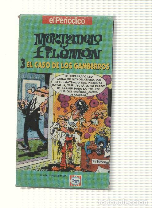 Cine: VHS, El Periodico num 03: Mortadelo y Filemon - El caso de los gamberros. Con la colaboracion de Fri