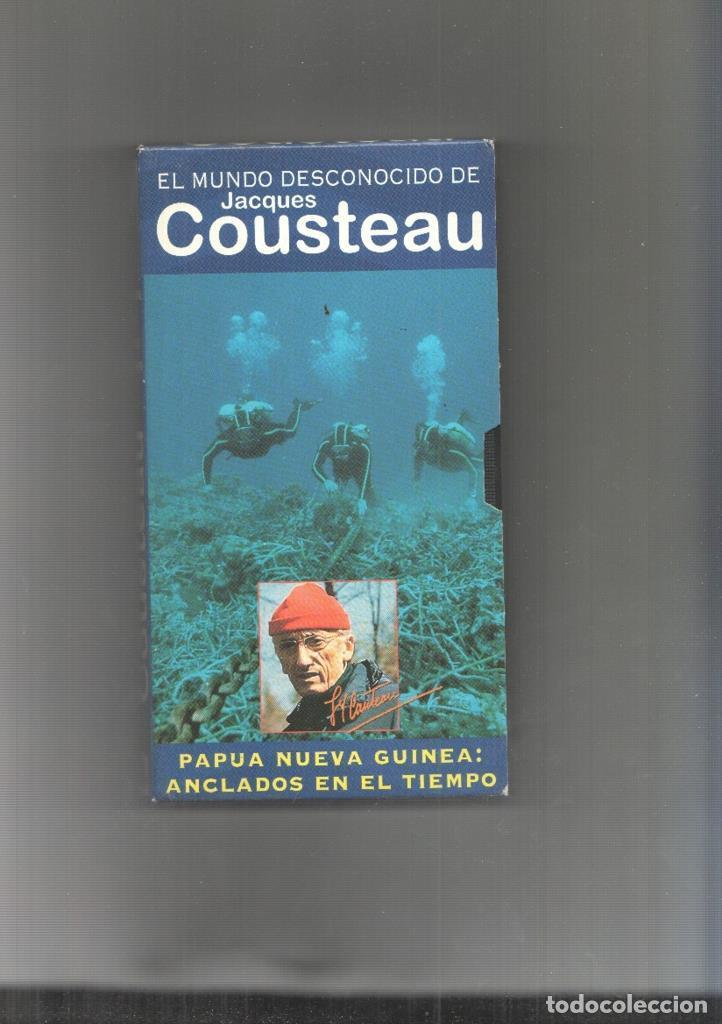 Cine: Video VHS: El Mundo desconocido de Jacques Cousteau numero 12: Papua nueva guinea: Anclados en el ti