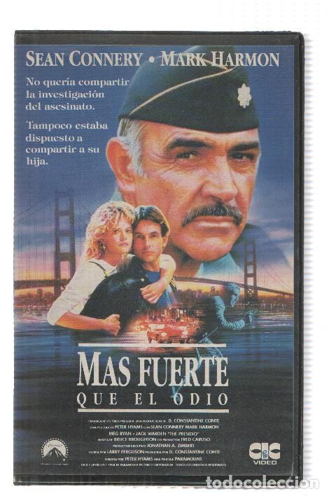 Cinema: VHS-Cine: MAS FUERTE QUE EL ODIO - Sean Connery, Mark Harmon (Paramount 1989) - Peter Hyams