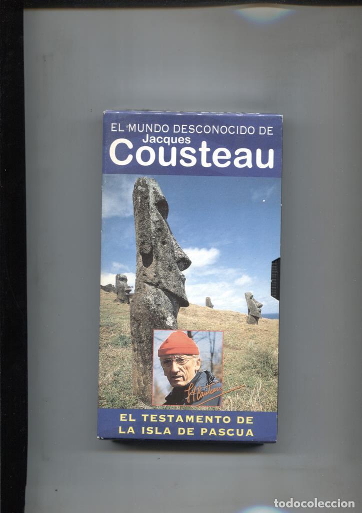 Cine: Video VHS: Jacques Cousteau vol 14: El testamento de la isla de Pascua - Varios