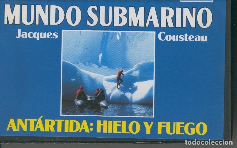 Cine: Video VHS: Jacques Cousteau: Mundo Submarino numero 25: Antartida: Hielo y fuego - Varios
