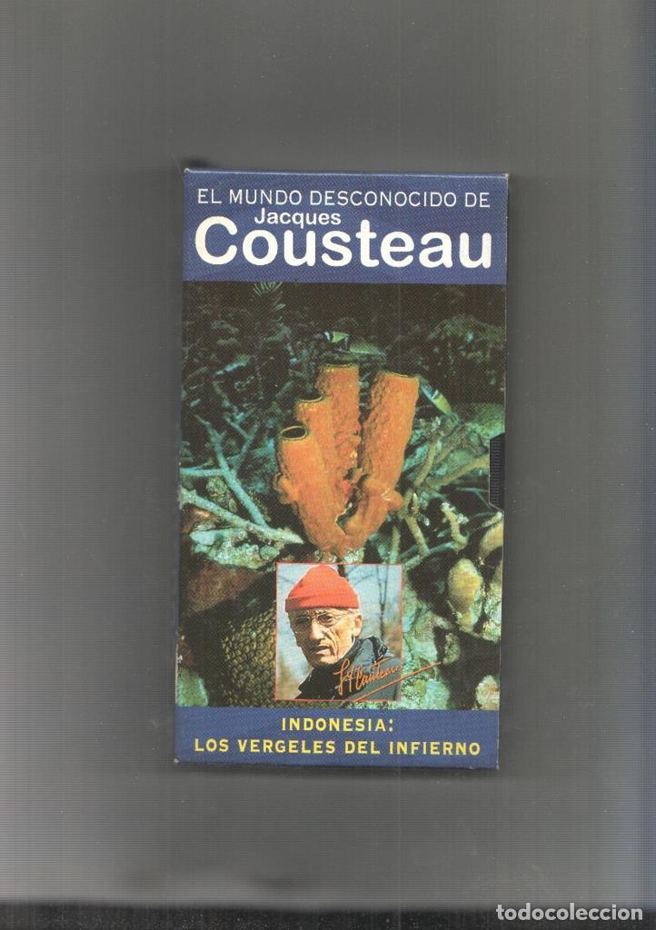 Cine: Video VHS: El Mundo desconocido de Jacques Cousteau numero 15: Indonesia Los vergeles del infierno -