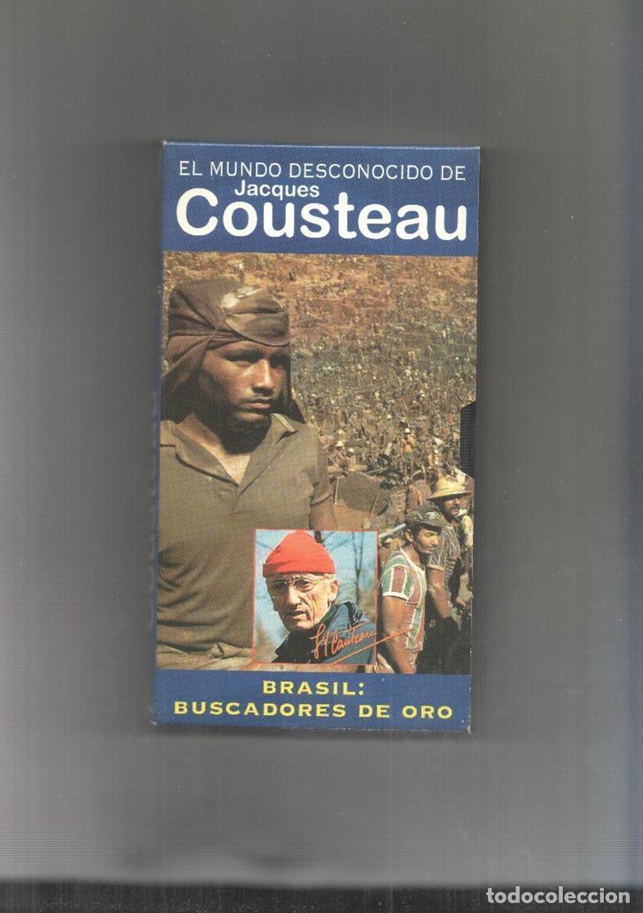 Cine: Video VHS: El Mundo desconocido de Jacques Cousteau numero 11: Brasil buscadores de oro - Jaques Cos