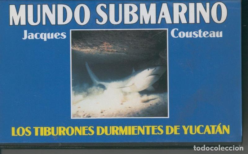 Cine: Video VHS: Jacques Cousteau: Mundo Submarino numero 32: Los tiburones durmientes de Yucatan - Varios