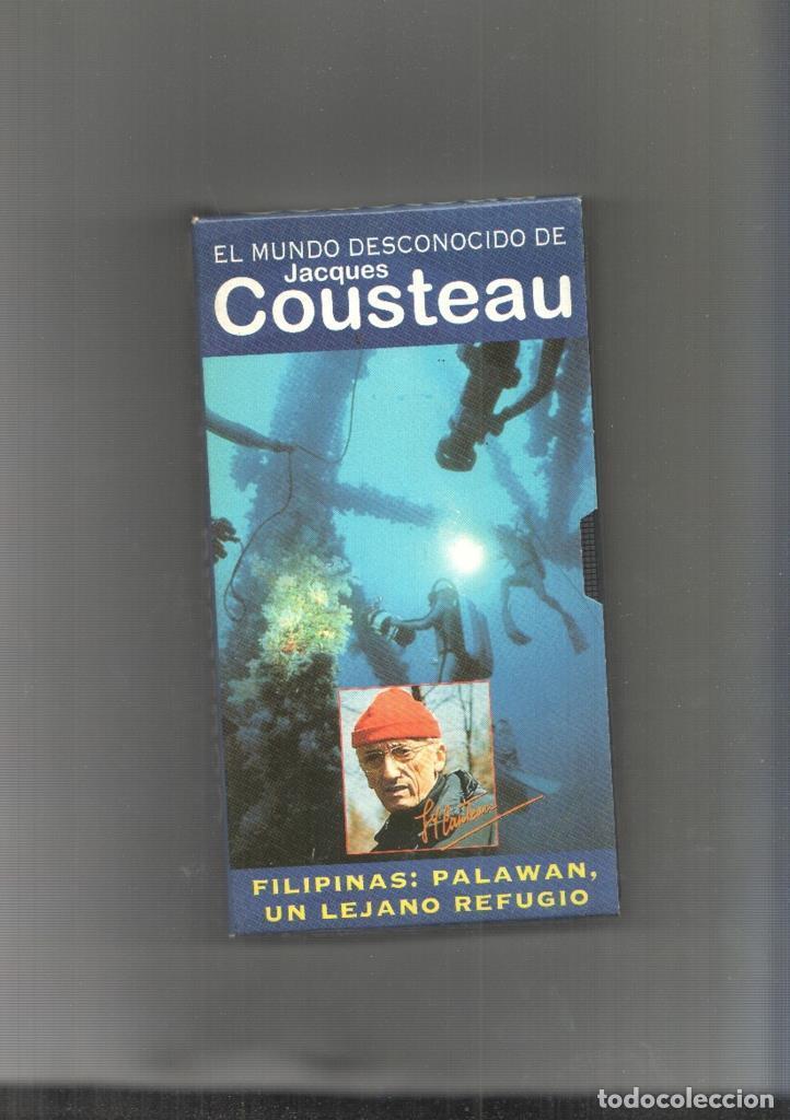 Cine: Video VHS: El Mundo desconocido de Jacques Cousteau numero 06: Filipinas palawan, un lejano refugio