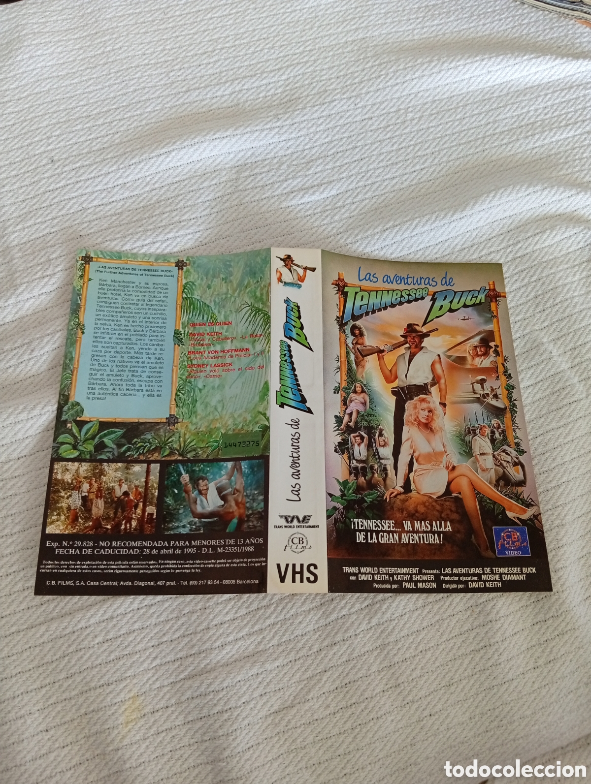 Cine: Las aventuras de Tennessee Buck vhs (solo car&aacute;tula)