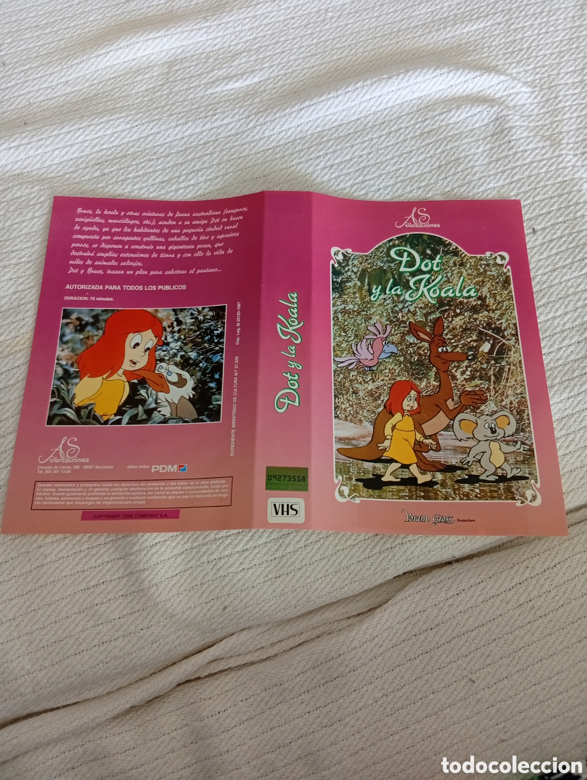 Cine: Dot y la koala vhs (solo car&aacute;tula)