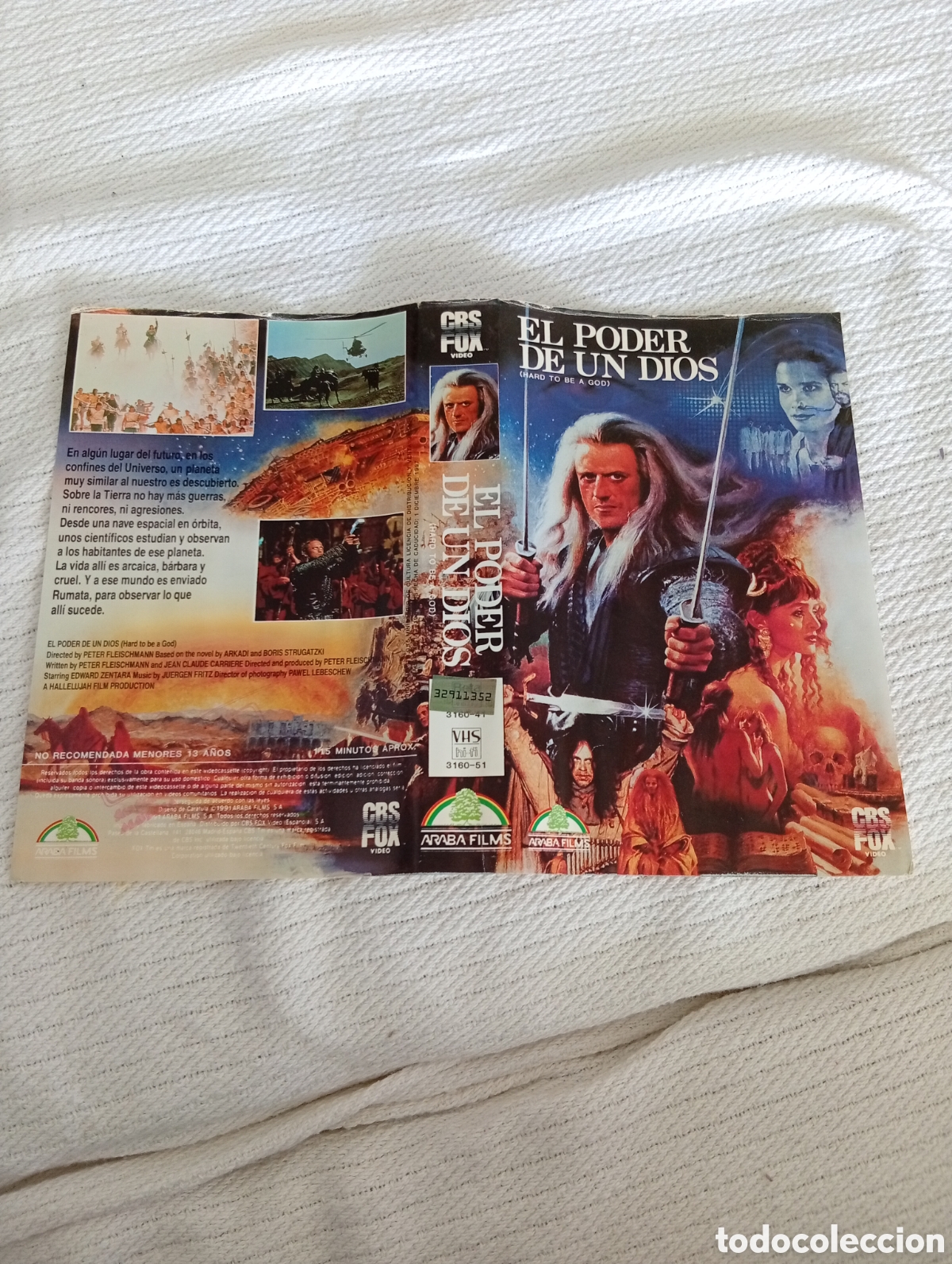 Cine: El poder de un dios vhs (solo car&aacute;tula)