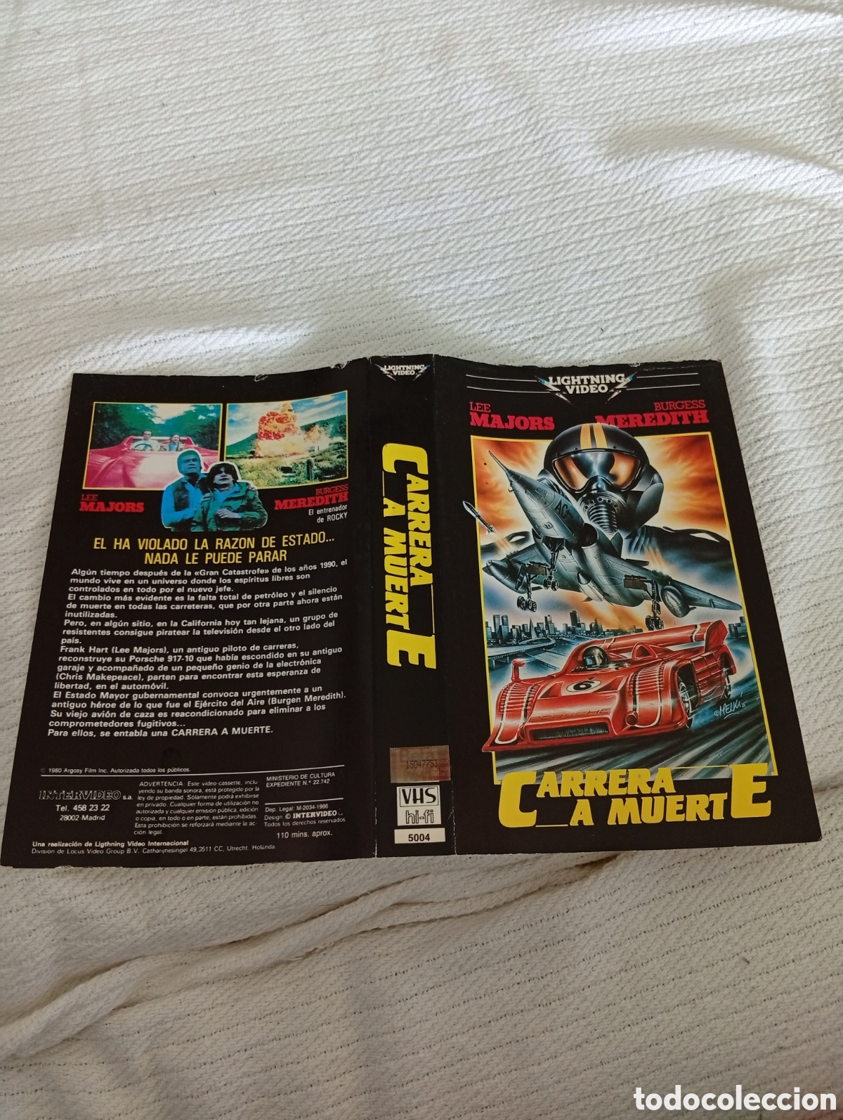 Cine: Carrera a muerte vhs (solo car&aacute;tula)