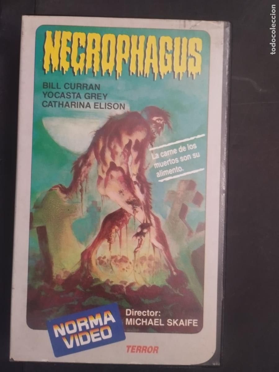 Cine: VHS NECROPHAGUS - BILL CURRAN - YOCASTA GREY - CATHARINA ELISON