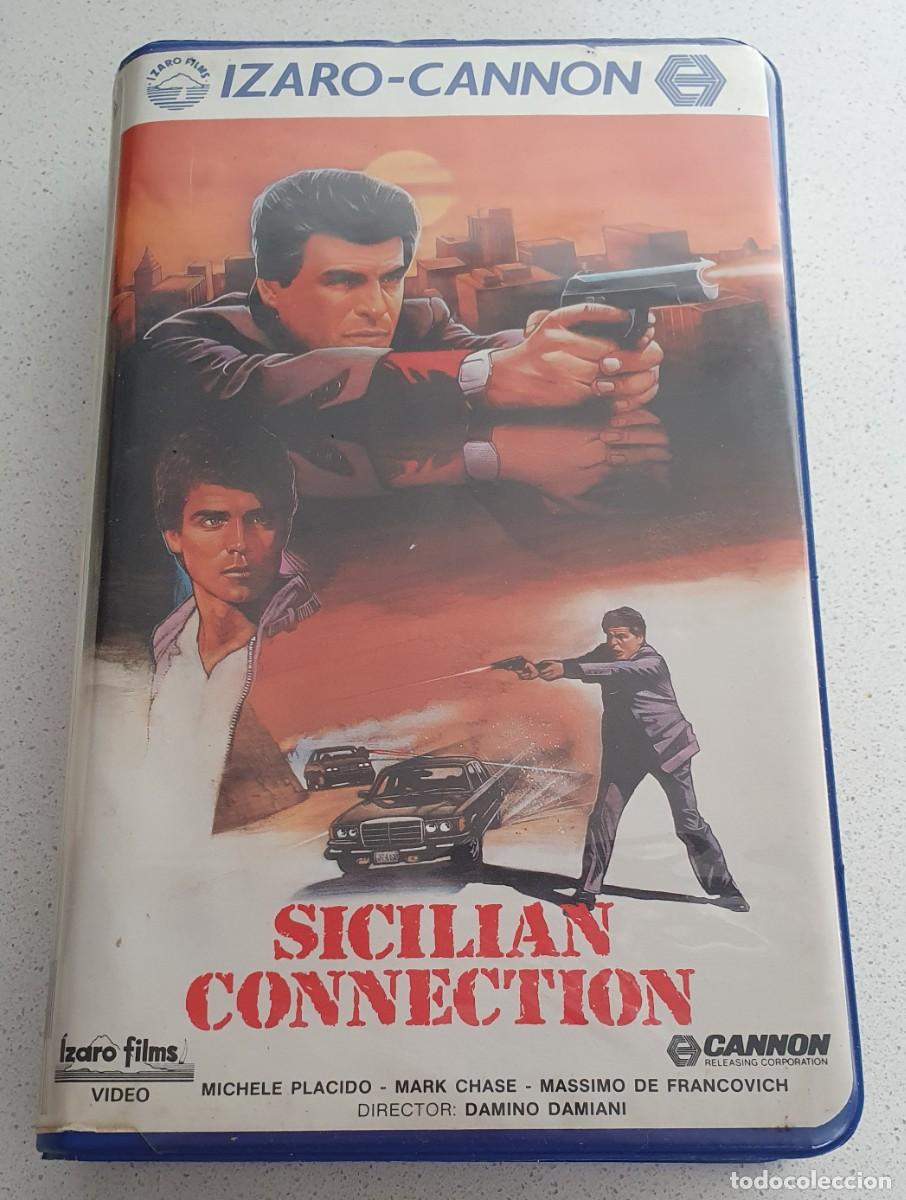 Cine: Pel&iacute;cula Vhs Sicilian Connection. Editada por Izaro - Cannon en 1986. Videoclub alquiler.