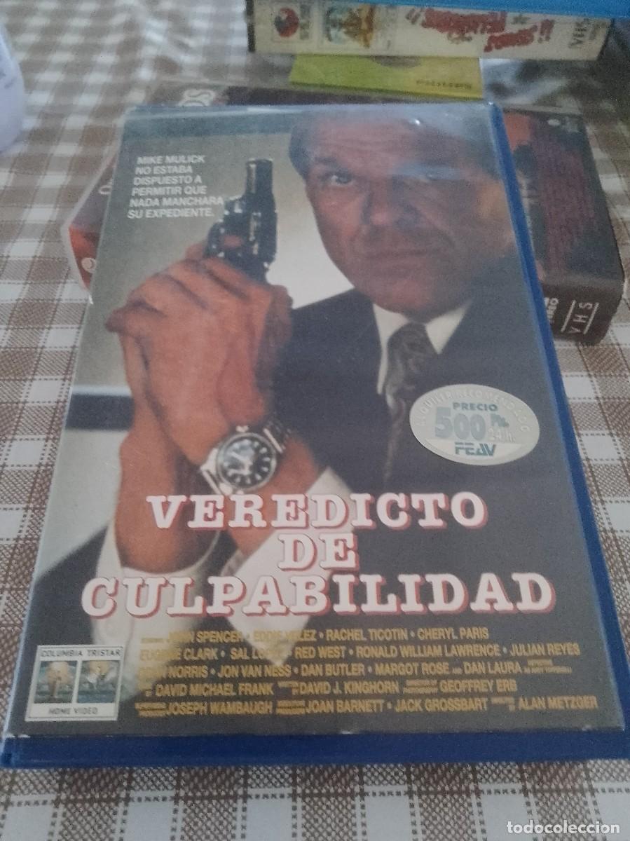 Cine: Veredicto de culpabilidad vhs caja grande