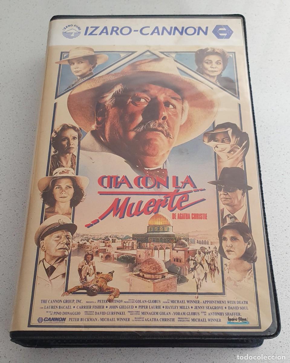 Cine: Pel&iacute;cula Vhs Cita con la Muerte. Peter Ustinov. Izaro - Cannon 1990. Videoclub alquiler.