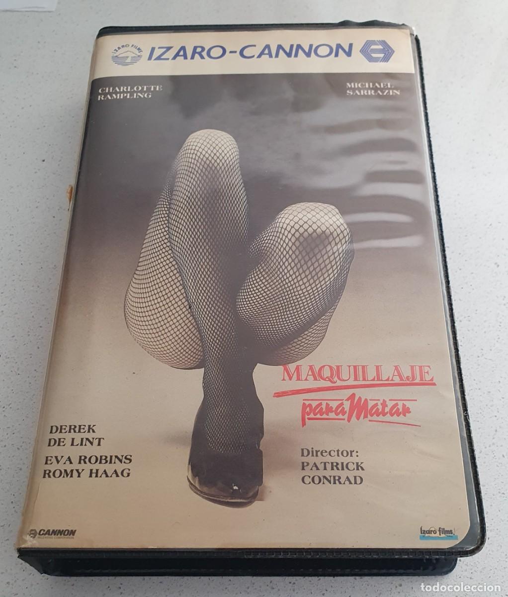 Cine: Pel&iacute;cula Vhs Maquillaje para Matar. Izaro Cannon 1990. Videoclub alquiler.