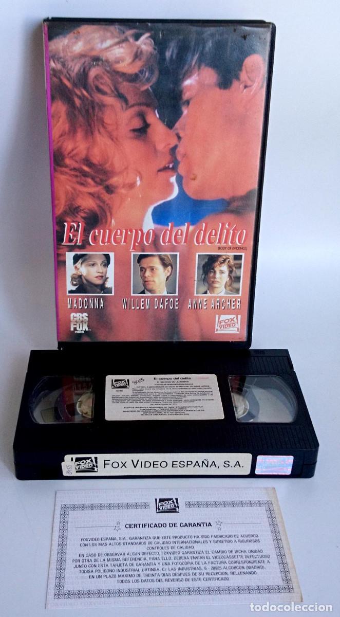 Cine: EL CUERPO DEL DELITO BODY OF EVIDENCE MADONNA WILLEM DAFOE Y ANNE ARCHER EN VHS CAJA GRANDE