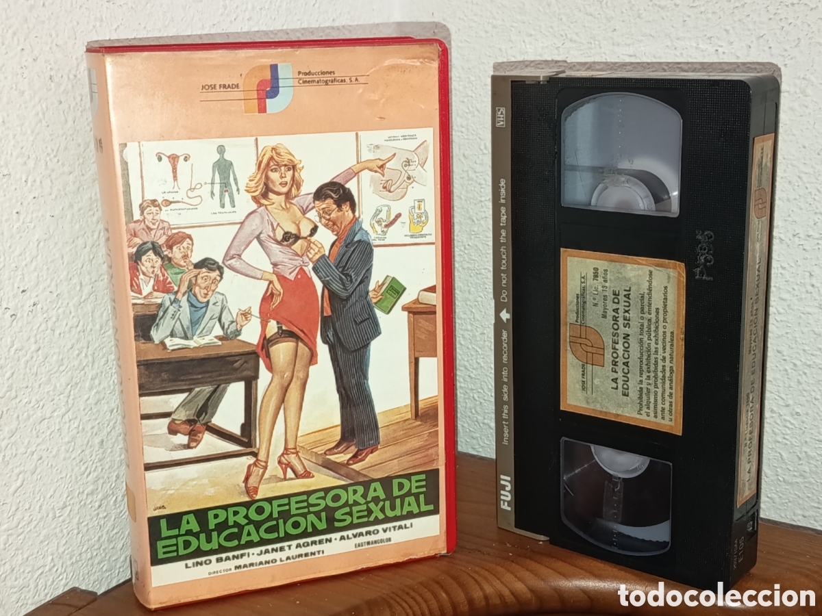 Cine: La profesora de educaci&oacute;n sexual. &Aacute;lvaro vitali, Janet agren. Pel&iacute;cula VHS