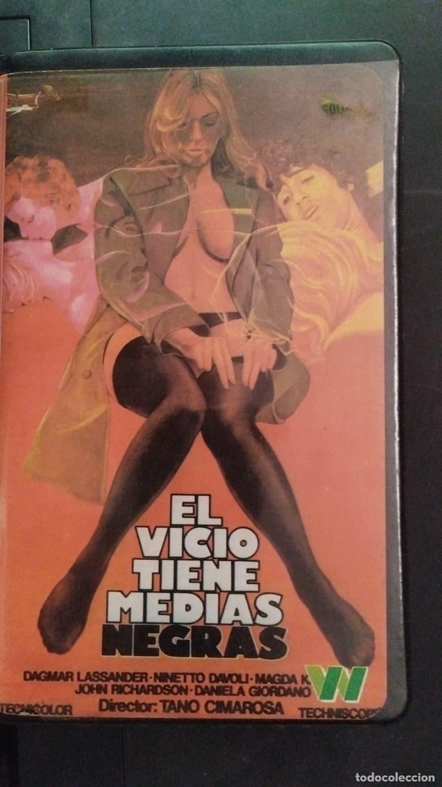 Cine: VHS EL VICIO TIENE MEDIAS NEGRAS - DAGMAR LASSANDER - NINETTO DAVOLI