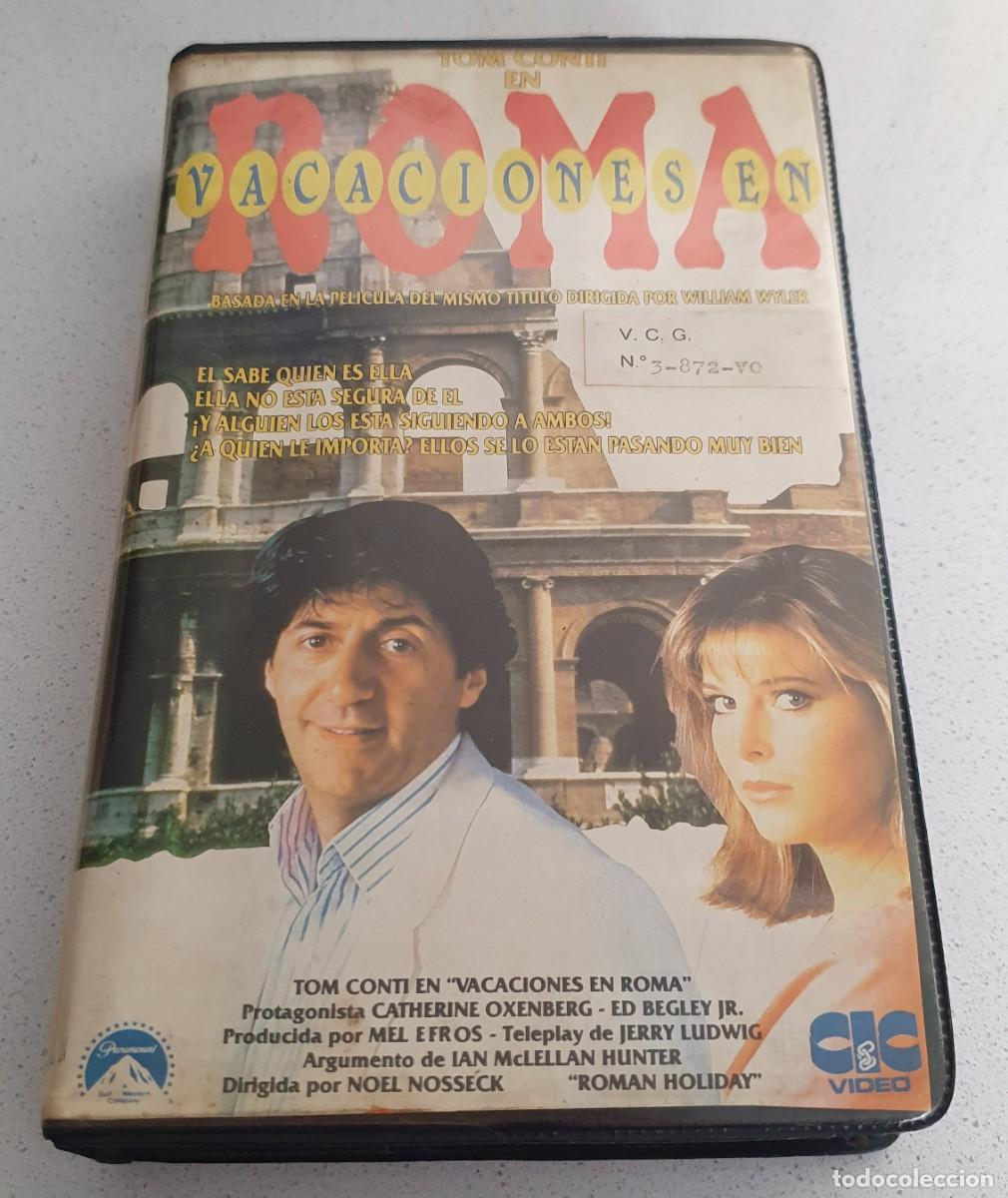 Cine: Pel&iacute;cula Vhs Vacaciones en Roma. Editada por CIC V&iacute;deo en 1988. Videoclub alquiler.