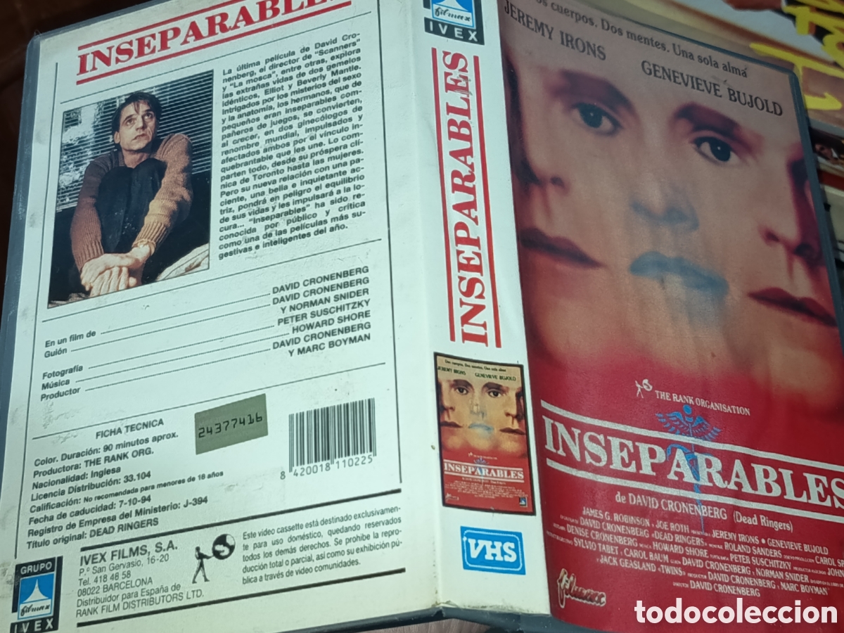 Cine: Inseparables. David Cronenberg. Pel&iacute;cula VHS - Foto 2