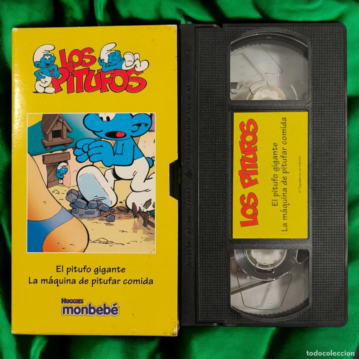 Cine: VHS Los Pitufos: El Pitufo Gigante, La M&aacute;quina De Pitufar Comida - Cinta Retro Vintage