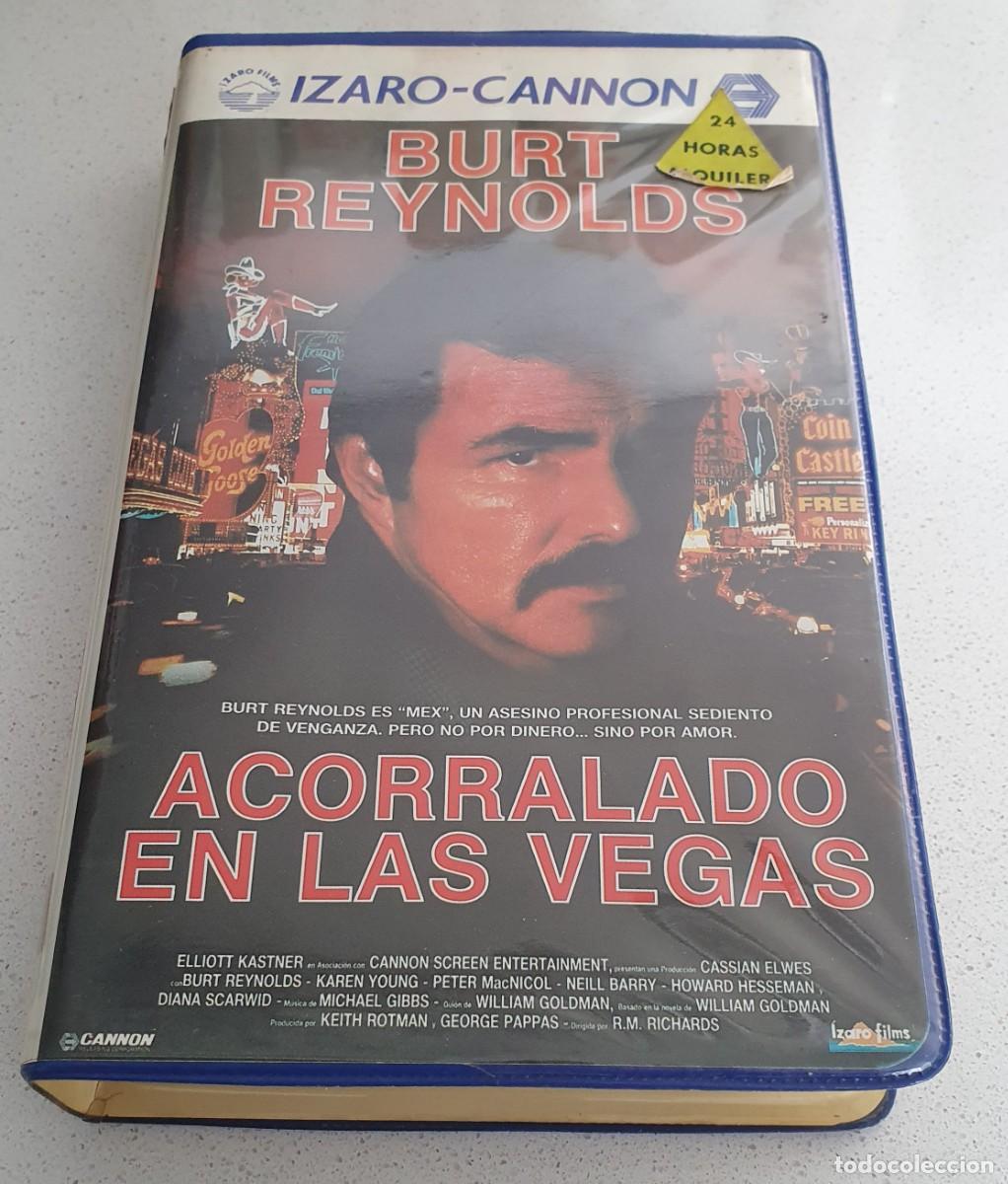 Cine: Pel&iacute;cula Vhs Acorralado en Las Vegas. Burt Reynolds. Izaro Cannon 1988. Videoclub alquiler.