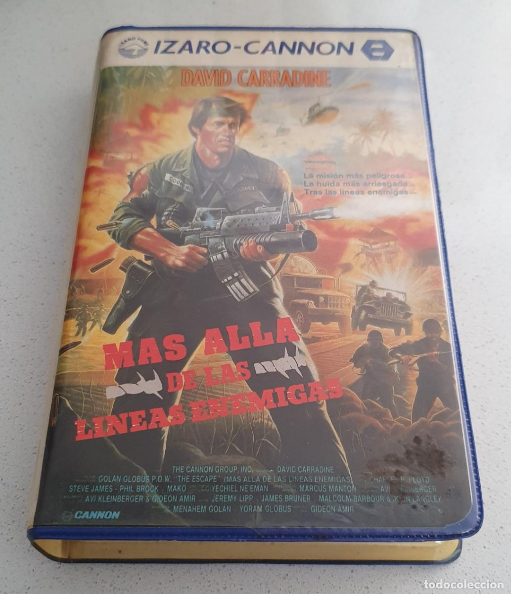 Cine: Pel&iacute;cula Vhs M&aacute;s all&aacute; de las l&iacute;neas enemigas. David Carradine. Izaro Cannon 1987. Videoclub alquiler