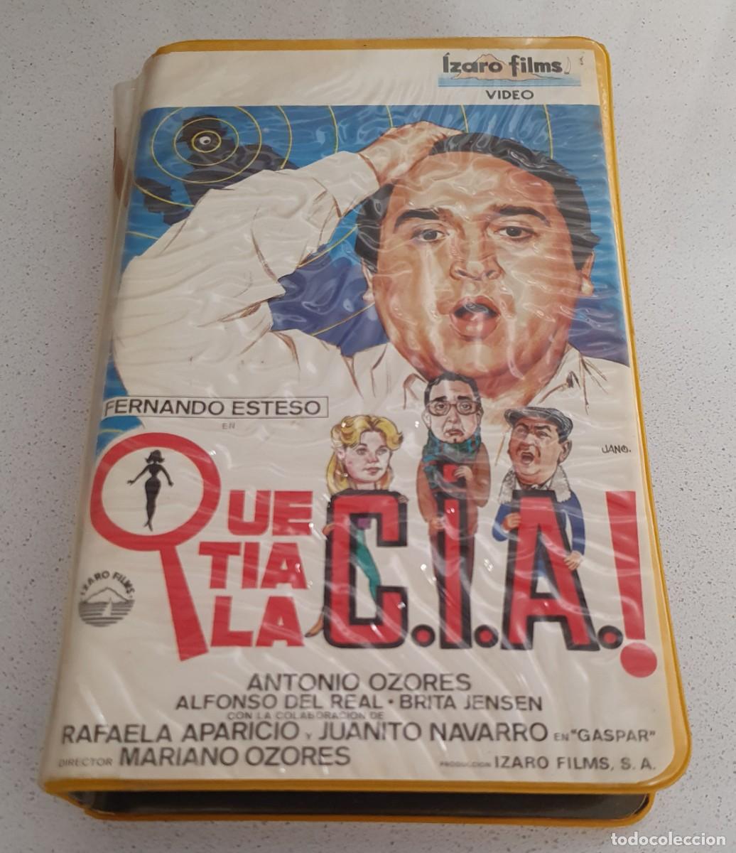 Cine: Pel&iacute;cula Vhs Que tia la CIA. Fernando Esteso. Izaro Films V&iacute;deo 1986. Videoclub alquiler.