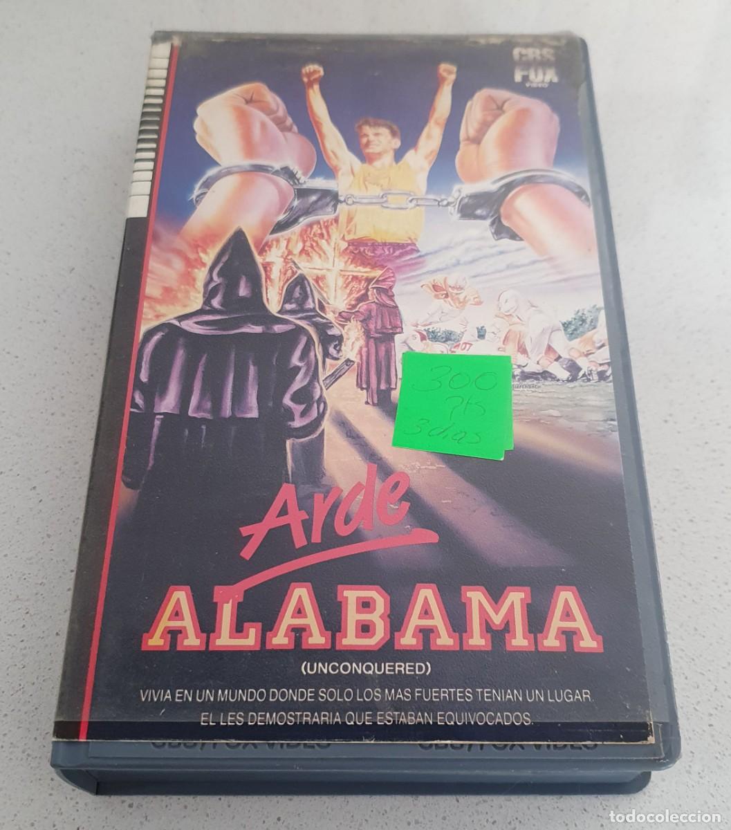 Cine: Pel&iacute;cula Vhs Arde Alabama. Editada por Cbs Fox Video en 1989. Videoclub alquiler.
