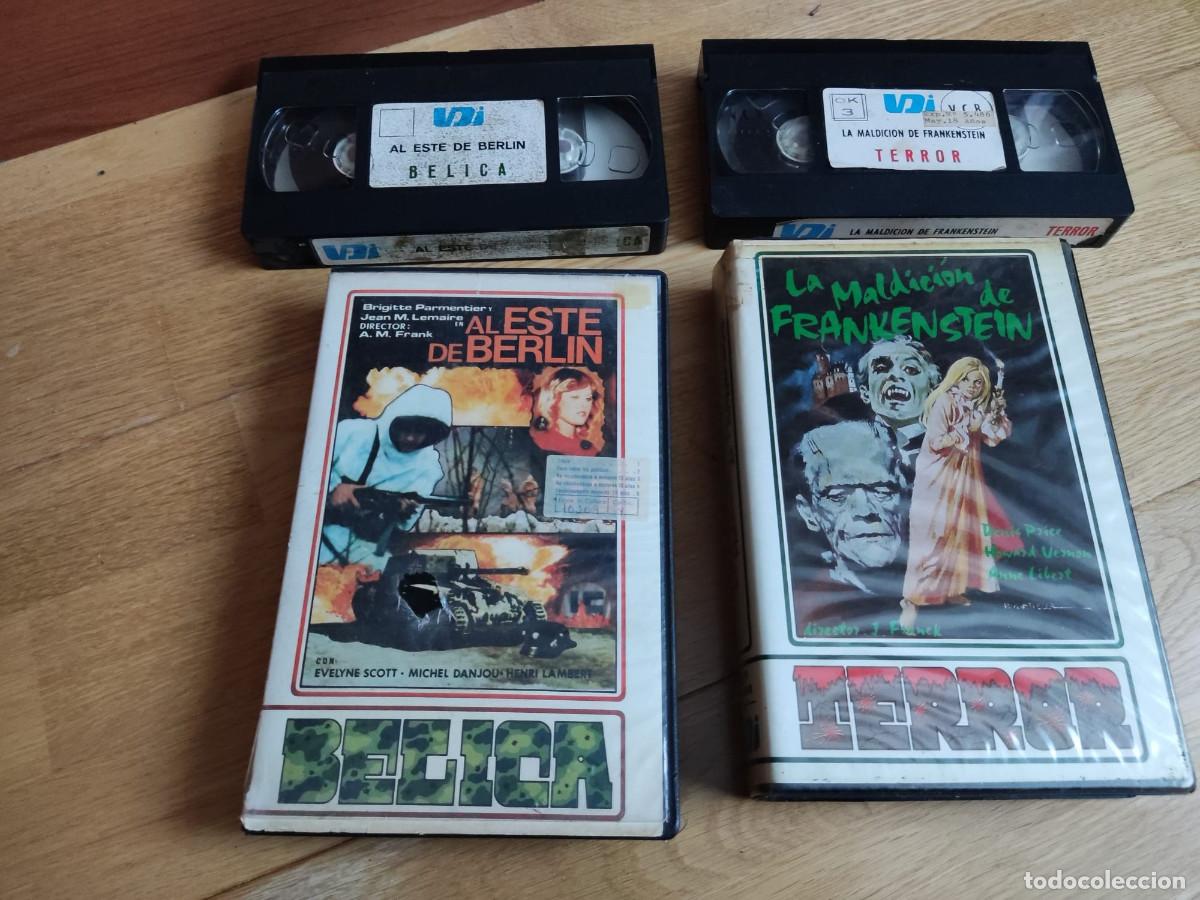 Cine: LOTE-LA MALDICI&Oacute;N DE FRANKENSTEIN+AL ESTE DE BERLIN JESS FRANCO VHS