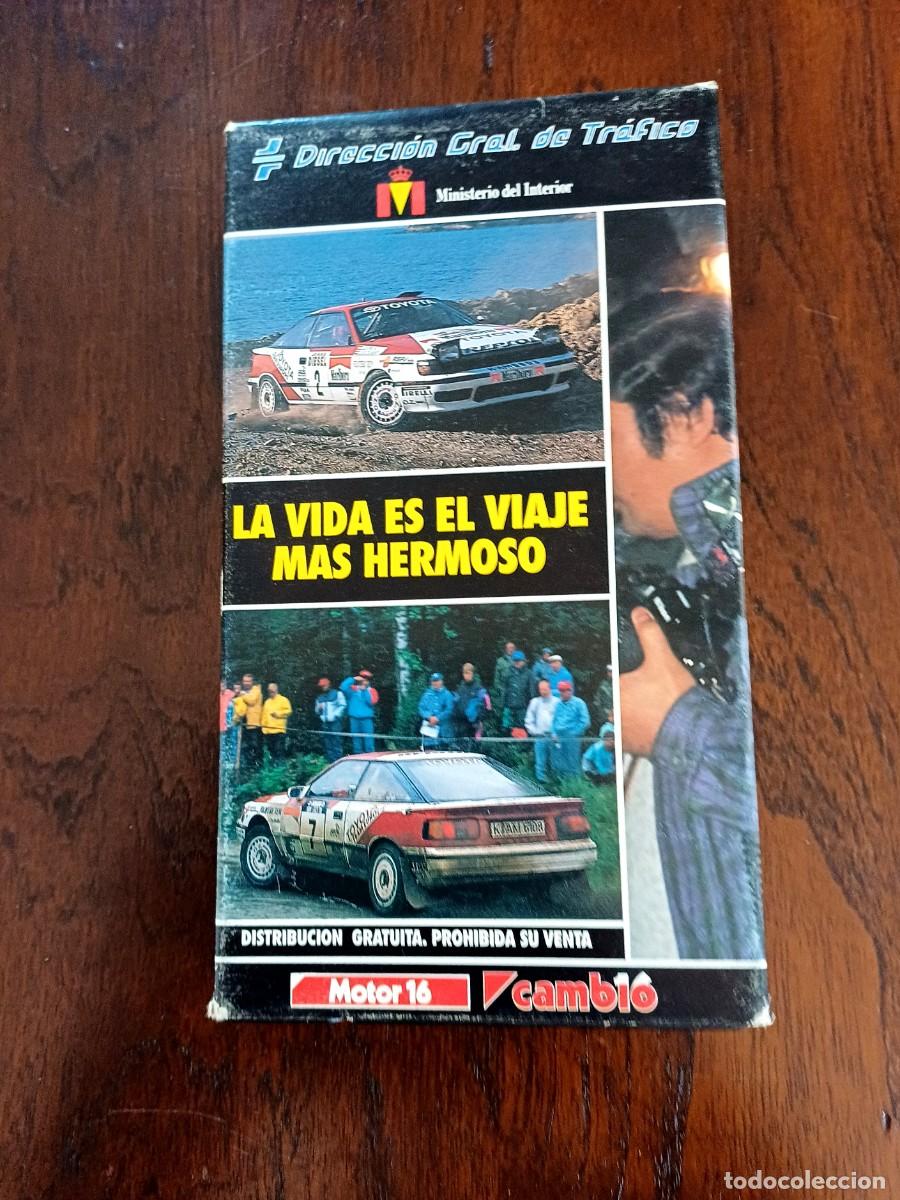 Cine: VHS-DGT Carlos Sainz Mundial 1990 - Tr&aacute;fico Motor 16 Cambio rally Toyota Celica vintage