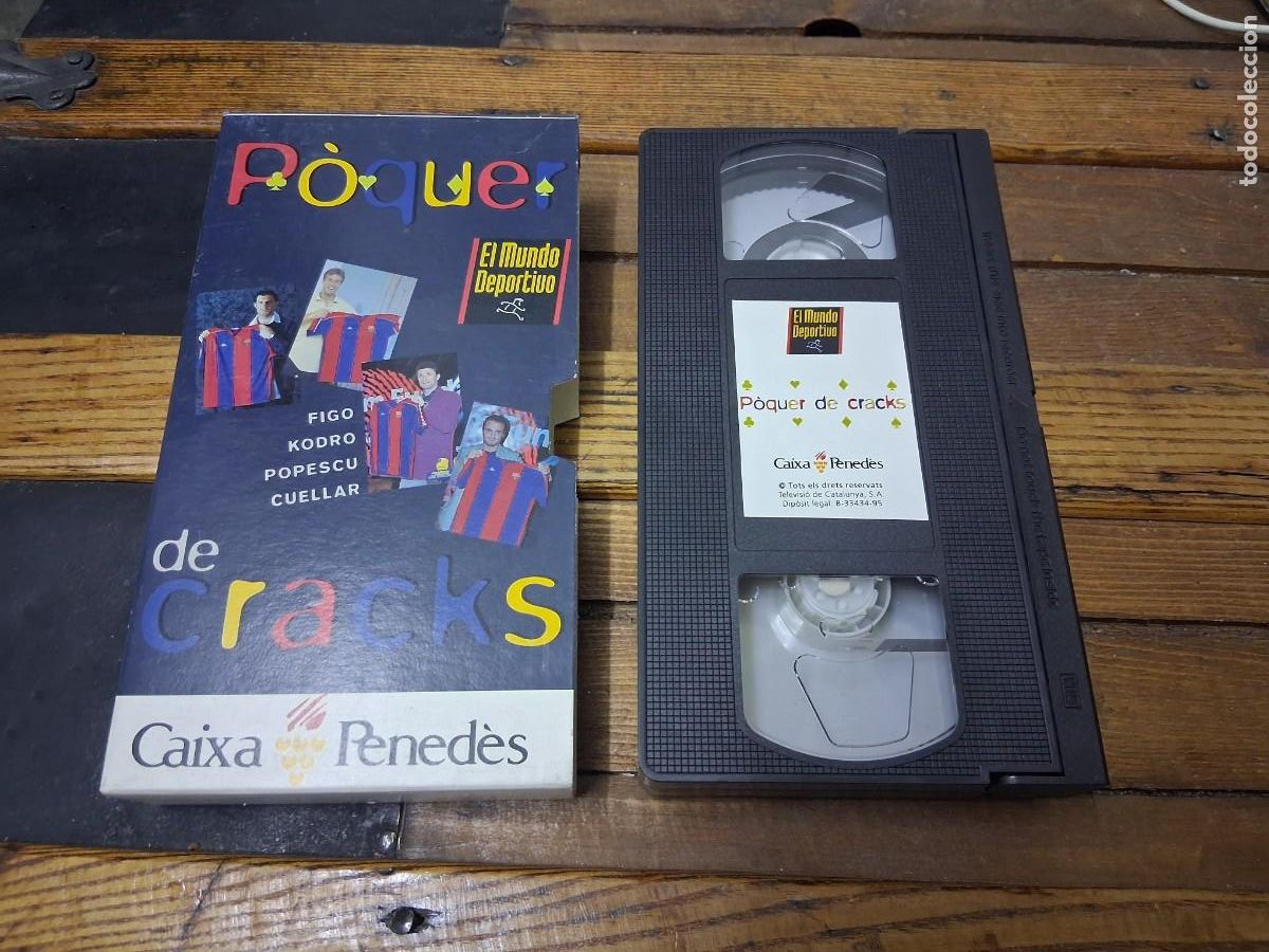 Cine: P&ograve;quer de Cracks VHS f&uacute;tbol El Mundo Deportivo Figo Kodro Popescu Cu&eacute;llar Bar&ccedil;a a&ntilde;o 1995 Barcelona
