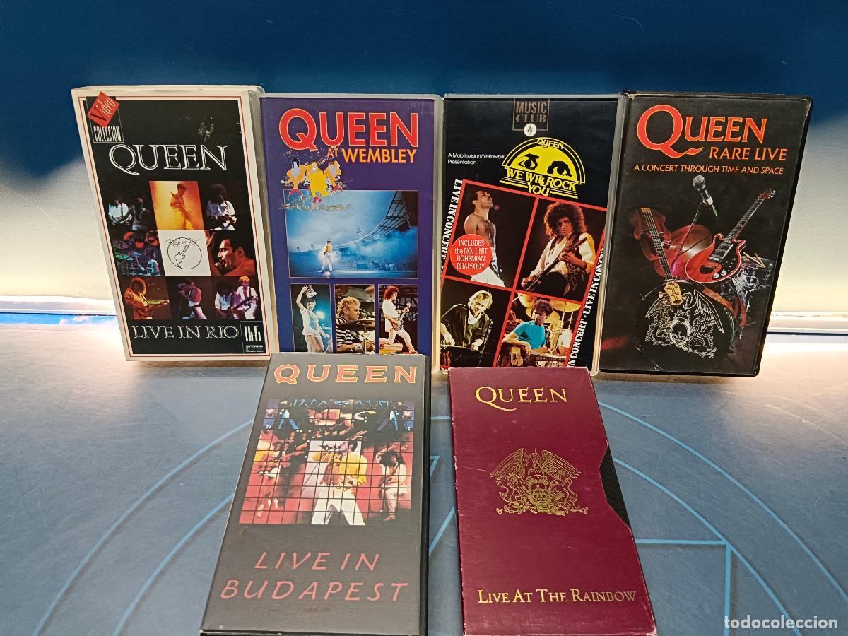 Cine: lote 6 VHS, musicales, Queen live at, live it...