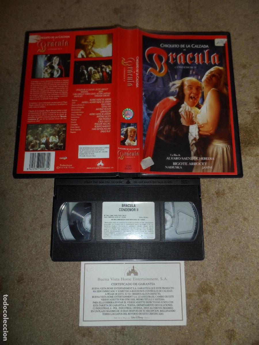 Cine: VHS - CHIQUITO DE LA CALZADA ES BRACULA / CONDEMOR II (COMEDIA)