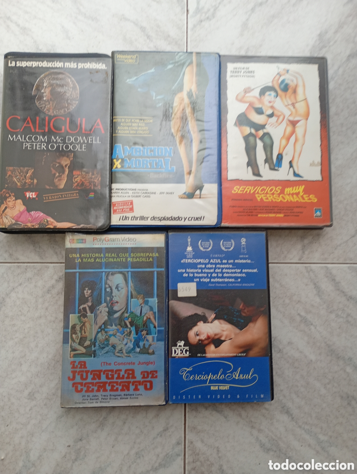 Cine: LOTE 5 TITULOS VHS CALIGULA SERVICIOS MUY PERSONALES