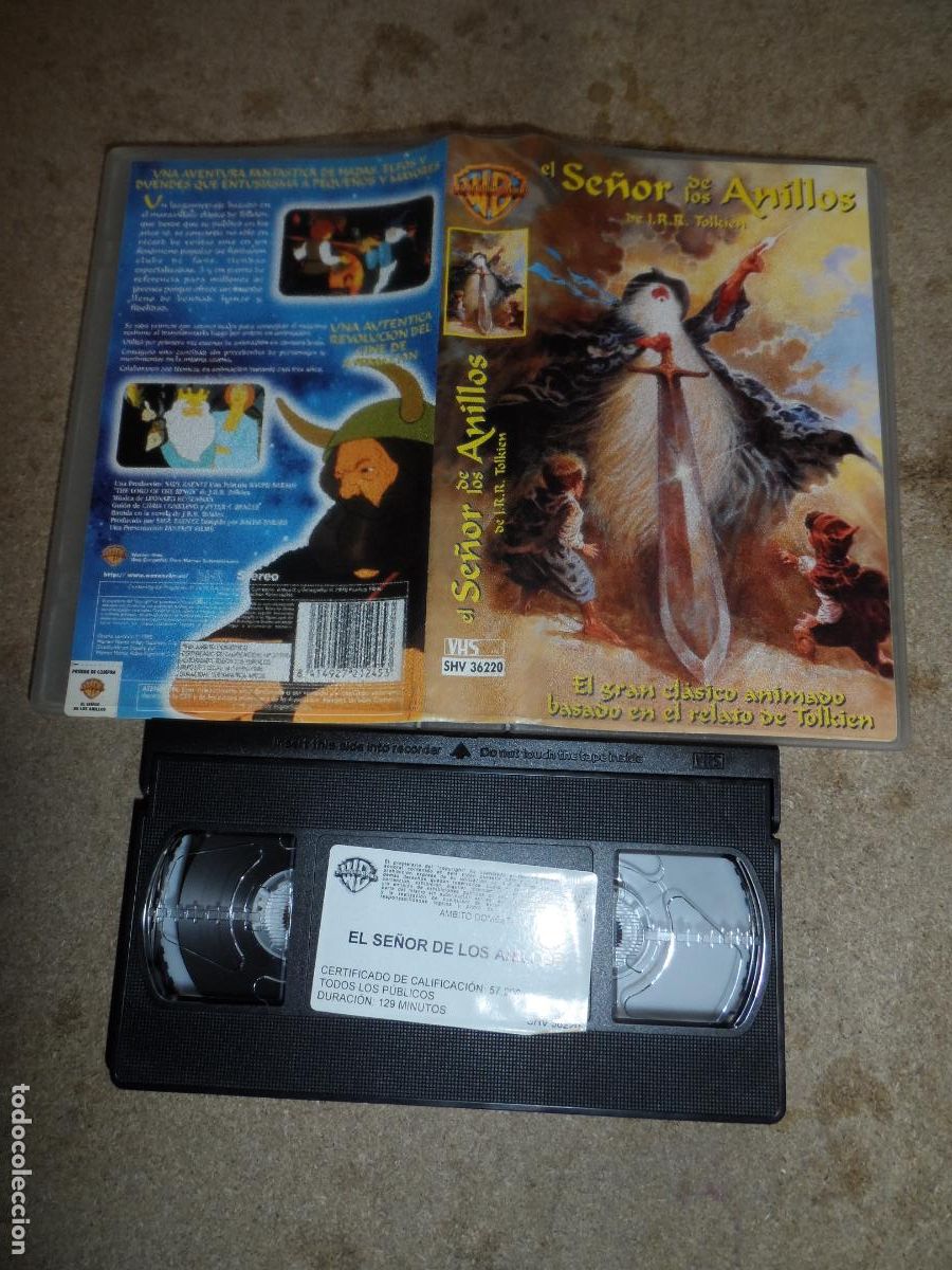 Cine: VHS - EL SE&Ntilde;OR DE LOS ANILLOS ANIMADO (ANIMACI&Oacute;N)
