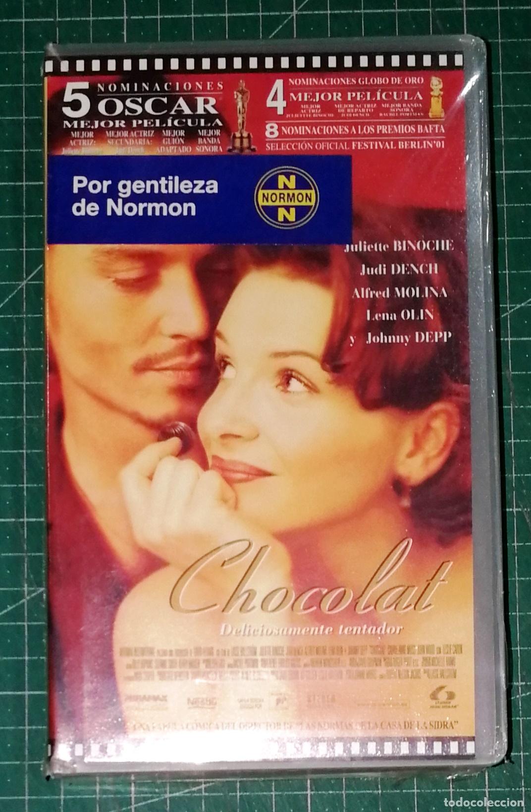 Cine: VHS. CHOCOLAT : Deliciosamente tentador / Dir.: Lasse Hallstr&ouml;m ; Int.: Juliette Binoche, Judi Dench