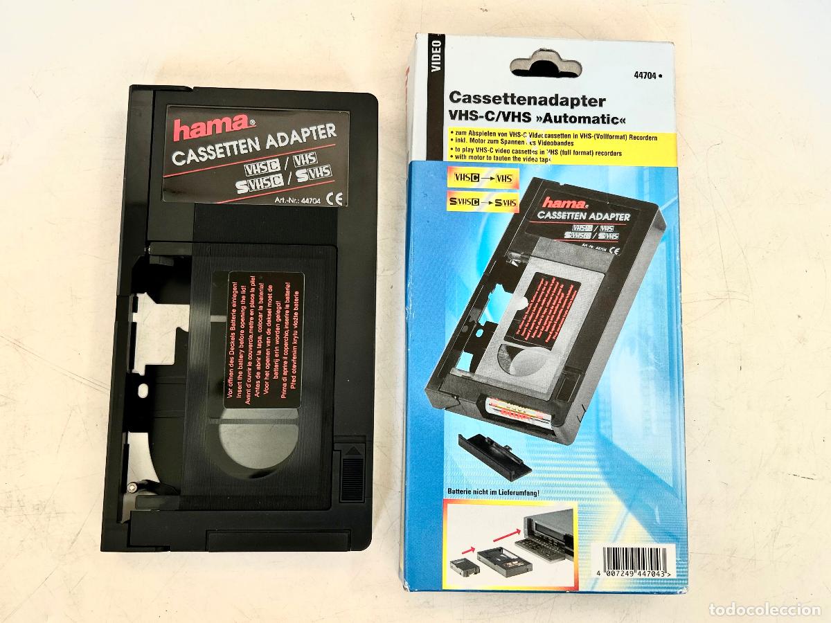 Cine: NUEVO-VIDEO ADAPTADOR S-VHS/C A VHS-HAMA- MOTORIZADO-44704-CASETE CINTA CASSETTE VHS-SUPER