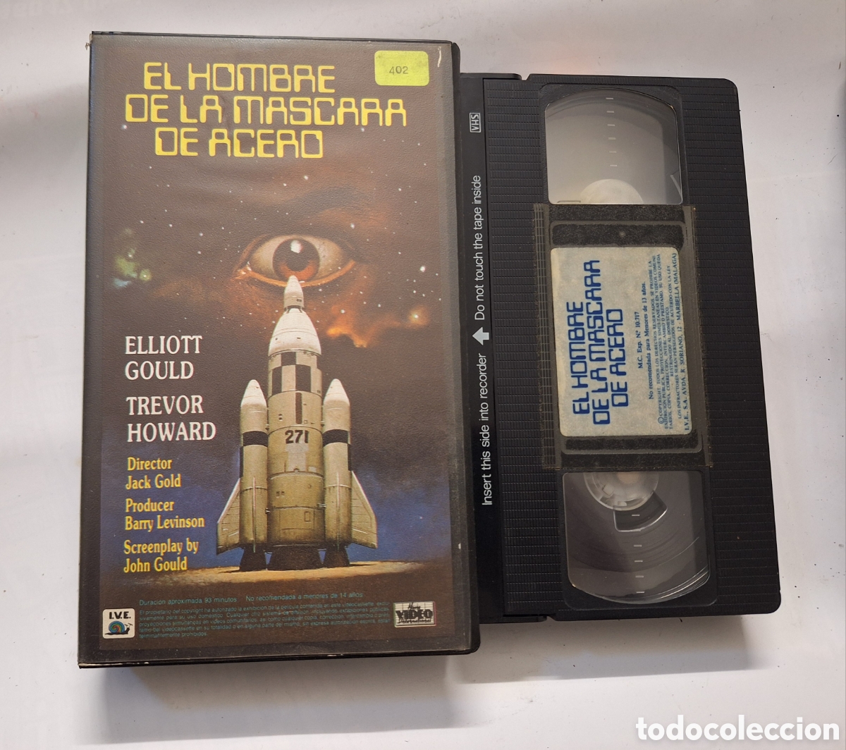 Cine: El Hombre de la Mascara de Acero VHS Descatalogada