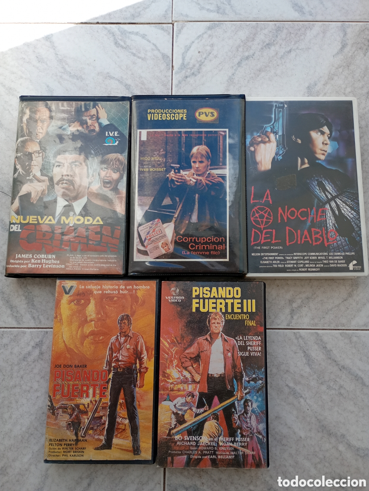 Cinema: LOTE 5 TITULOS VHS LA NOCHE DEL DIABLO CORRUPCION CRIMINAL