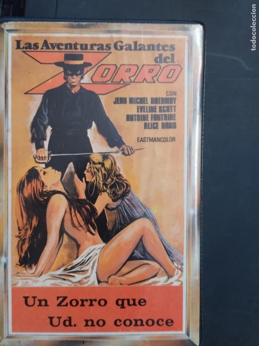 Cine: VHS LAS AVENTURAS GALANTES DEL ZORRO - JEAN MICHEL DHERMAY - EVELINE SCOTT