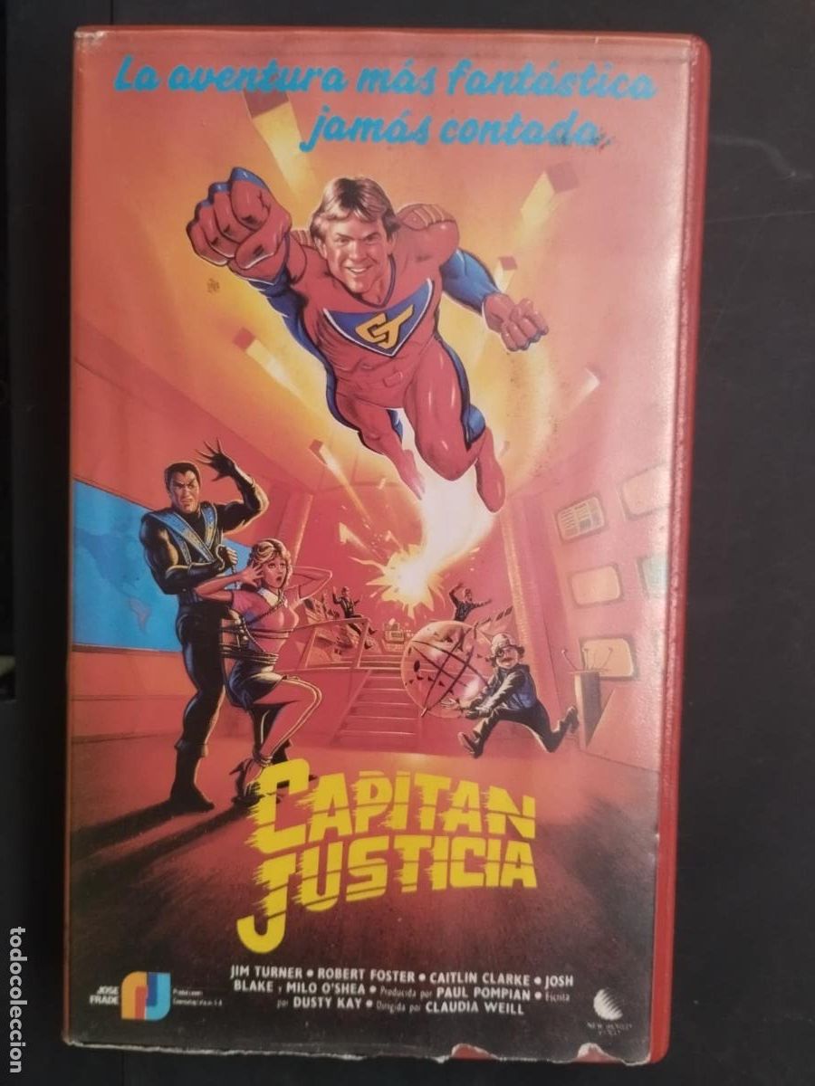 Cinema: VHS CAPITAN JUSTICIA - RAREZA SUPERHEROES!!!!! JOSE FRADE