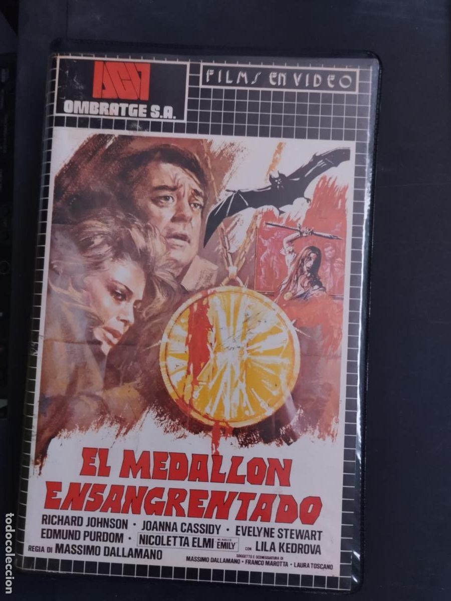 Cine: VHS EL MEDALLON ENSANGRENTADO - RICHARD JOHNSON - JOANNA CASSIDY