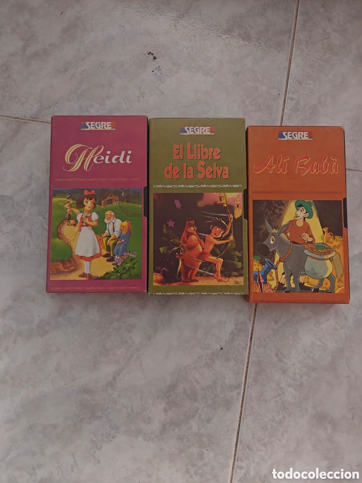 Cine: Lote 3 Cintas VHS Cuentos Infantiles (Catal&agrave;) - Promoci&oacute;n Diario SEGRE - Heidi, Selva, Al&iacute; Bab&agrave;