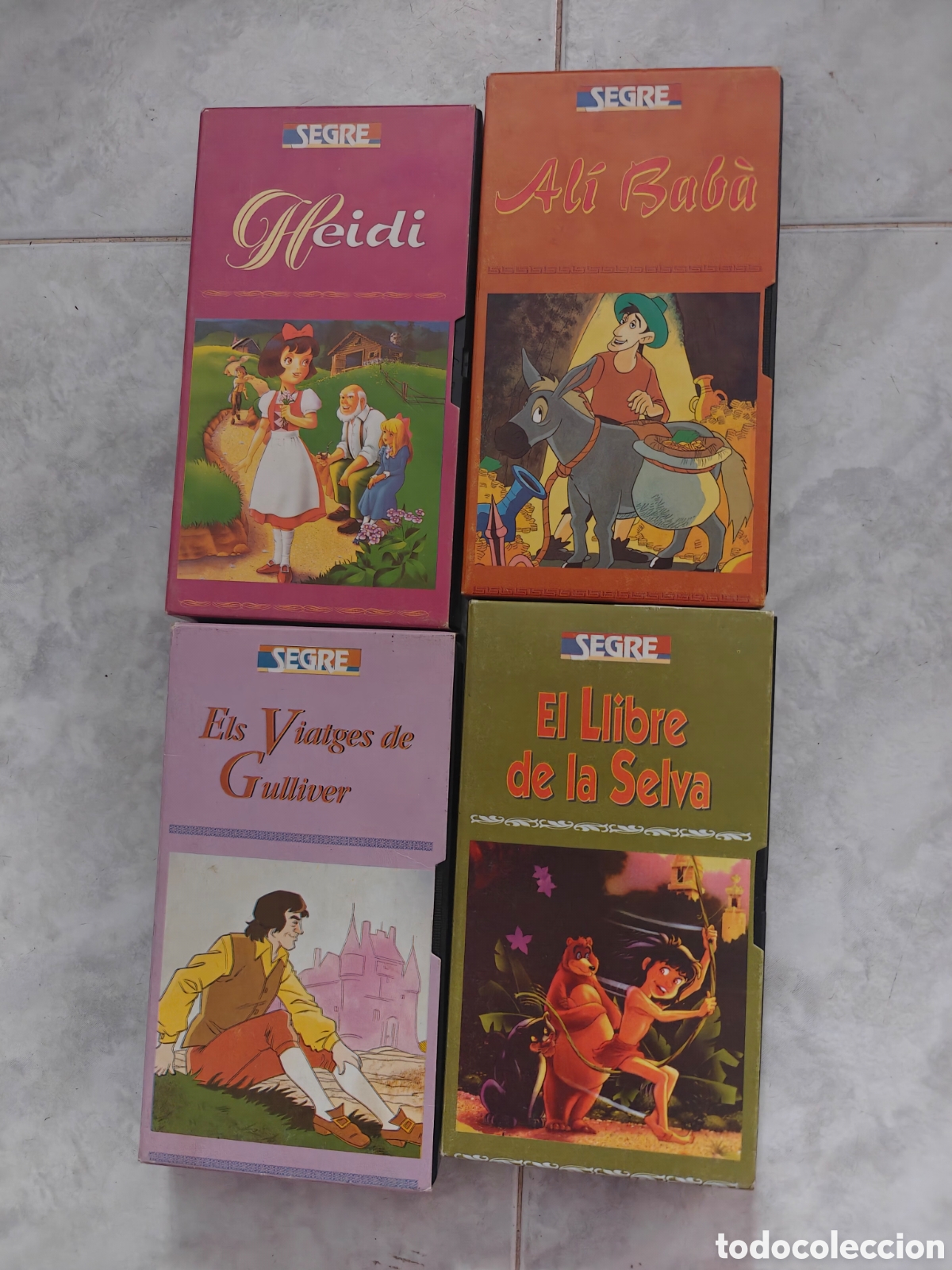 Cine: Lote 4 Cintas VHS Cuentos Infantiles (Catal&agrave;) - Promoci&oacute;n Diario SEGRE - Heidi, Selva, Gulliver...