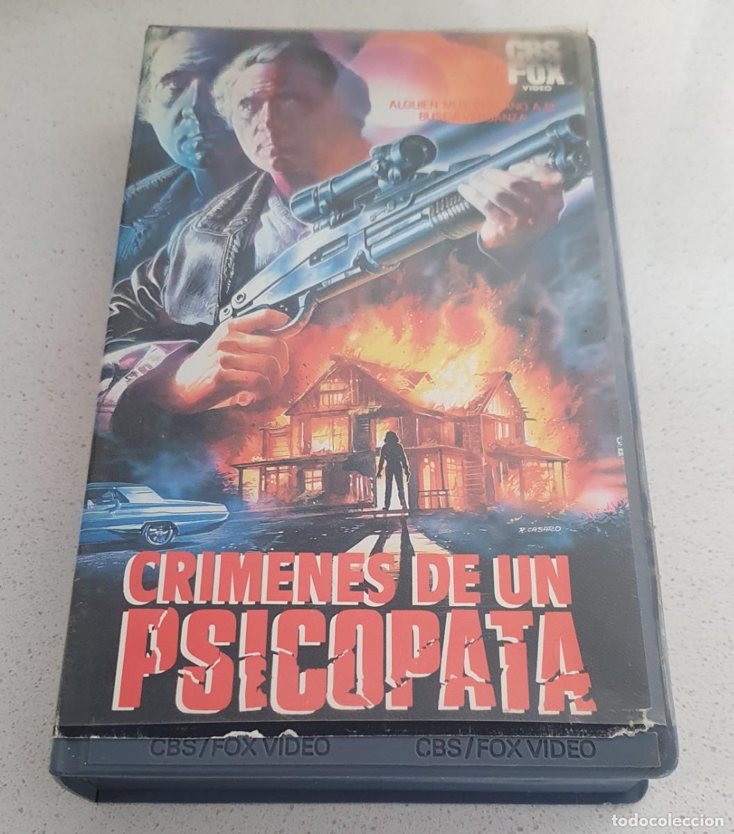 Cine: Pel&iacute;cula Vhs Cr&iacute;menes de un Psic&oacute;pata. Cbs Fox Video 1989. VIdeoclub alquiler.