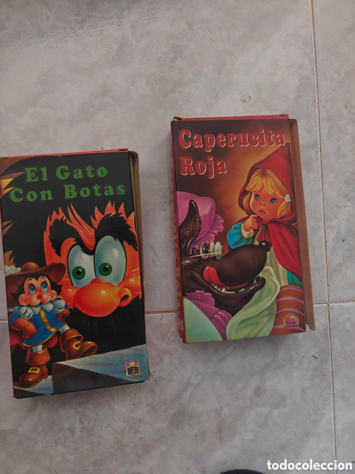 Cine: Lote 2 Cintas VHS Cuentos (Animaci&oacute;n Japonesa) - Gato con Botas / Caperucita - Leer estado