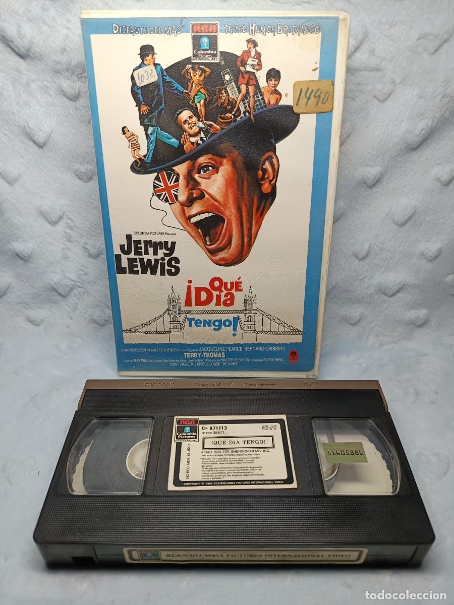 Cine: &iexcl;Qu&eacute; d&iacute;a tengo! &bull; Jerry Lewis, Jacqueline Pearce, Bernard Cribb &bull; VHS