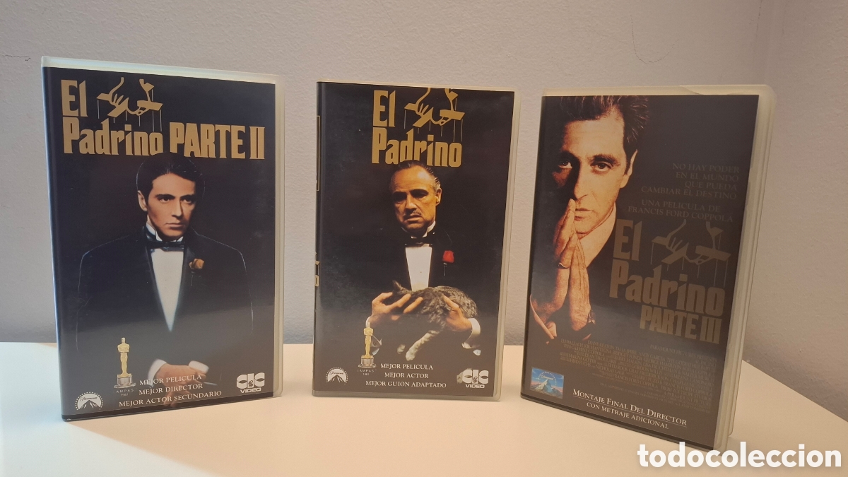 Cine: Trilog&iacute;a EL PADRINO en VHS &mdash; edici&oacute;n coleccionista &mdash; una cinta precintada